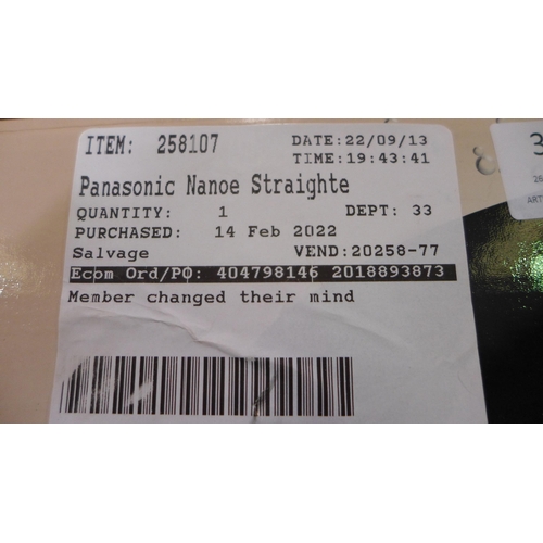 3074 - Panasonic Hair Straighteners - NANOE ROSE GOLD EH-HS99    (276-164)  * This lot is subject to vat