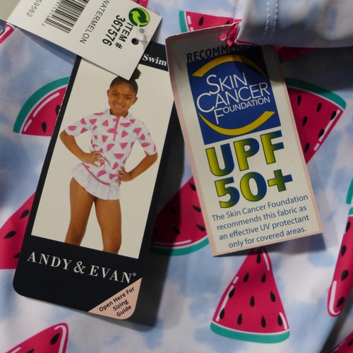 3094 - Andy & Evan - girl's 2-piece swim sets - mix of sizes - watermelon print * this lot is subject to VA... 