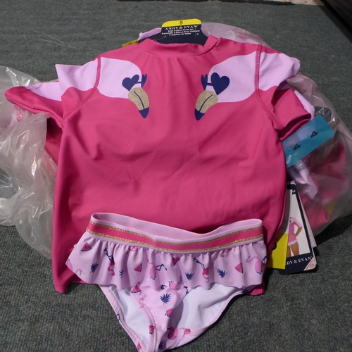 3098 - Andy & Evan - girl's 2-piece swim sets, mix of sizes - flamingo print * this lot is subject to VAT