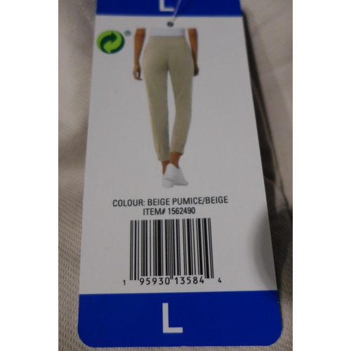 3123 - 10 Pairs of women's 32° Cool cream joggers, size L * this lot is subject to VAT