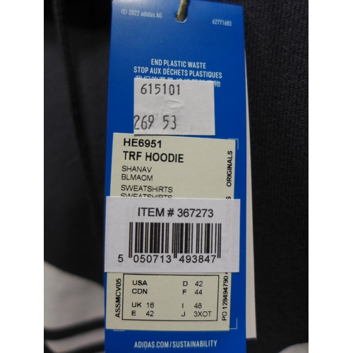 3168 - 2 Women's blue Adidas hoodies (size 12 & 16) * this lot is subject to VAT