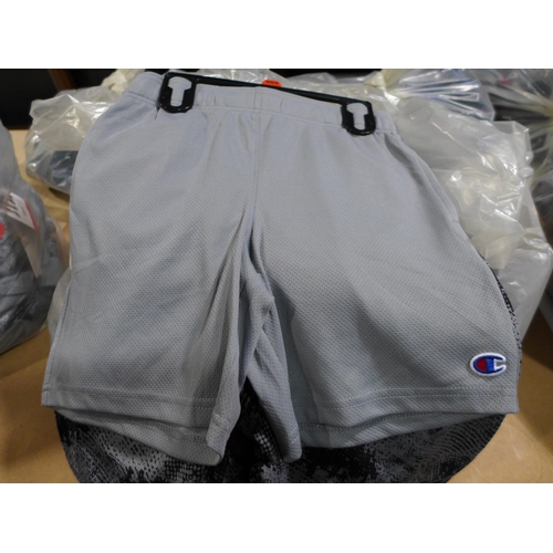 3172 - Bag of boy's Champion shorts - concrete and black - all size medium * this lot is subject to VAT