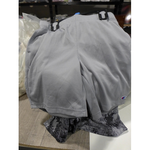 3175 - Bag of boy's Champion shorts - concrete and black - all size large * this lot is subject to VAT