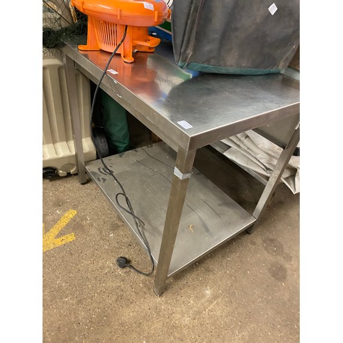 2166 - Commercial kitchen stainless steel prep table, 89cms