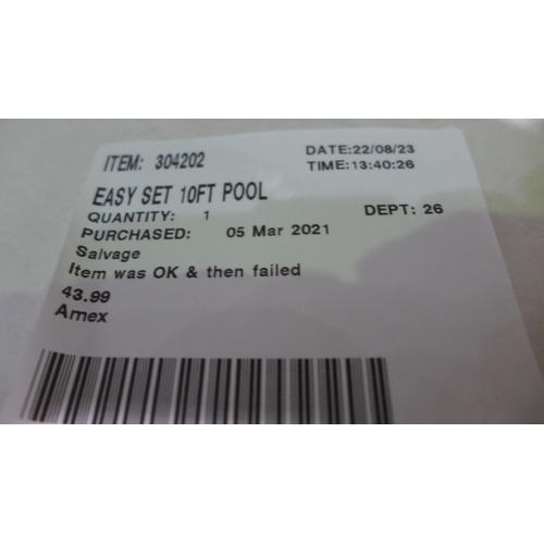 3218 - Easy Set 10ft Pool (273-56) * This lot is subject to VAT