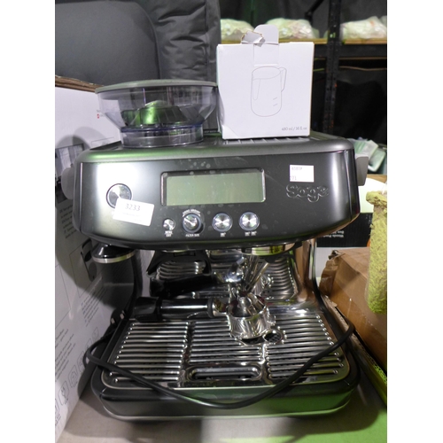 3233 - Sage Barista Pro Pump Coffee Machine (model:- SES878BST), original RRP £483.33 + VAT (273-66) SES878... 