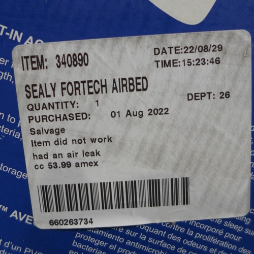 3244 - Sealy Fortech Airbed With Built-In Pump (273-100) * This lot is subject to VA