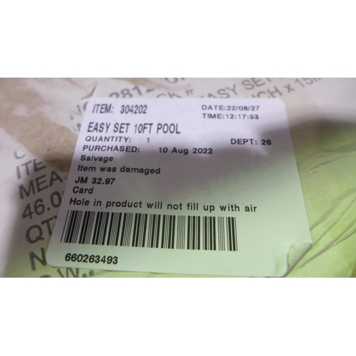 3245 - Easy Set 10ft Pool and Super Slip'N Slide ( (273-96,110) * This lot is subject to VAT