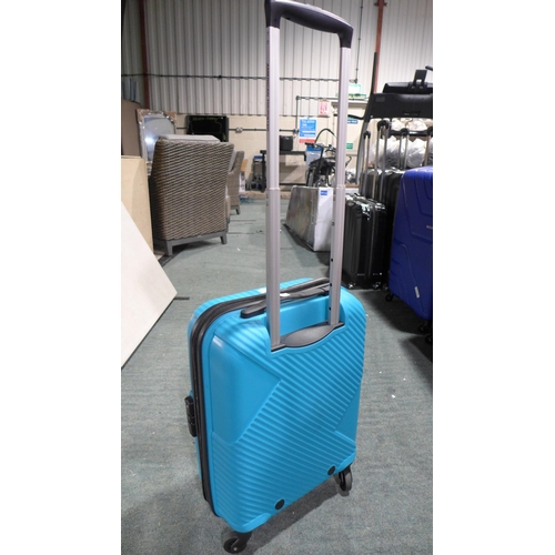 3269 - American Tourister Zakk Carry On Teal Hardside Spinner Suitcase (273-233) * This lot is subject to V... 