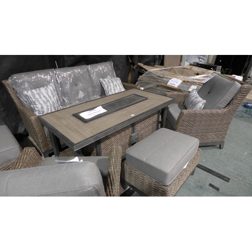 3287 - Agio Portland Woven Deep Seating Fire Set, original RRP £2749.99 + VAT (276-1) * This lot is subject... 