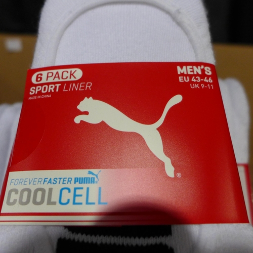 3292 - Box of men's white Puma trainer socks - UK size 9-11 * this lot is subject to VAT