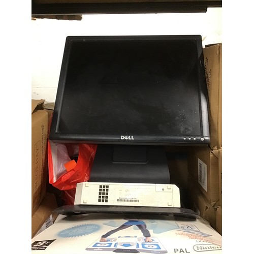 2119 - Nintndo Wii console, Dancer Dance Party Wii kit in box, Wii Fit board in box, Dell monitor and Wii a... 