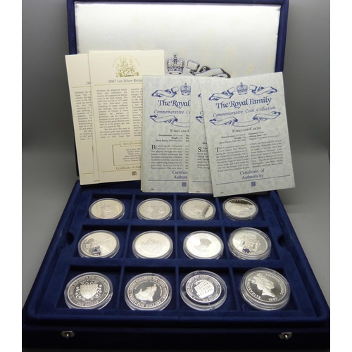 960 - The Royal Family sterling silver Commemorative Coin Collection, boxed (24)