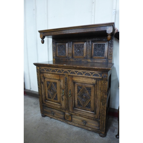 205 - A French carved oak buffet sideboard