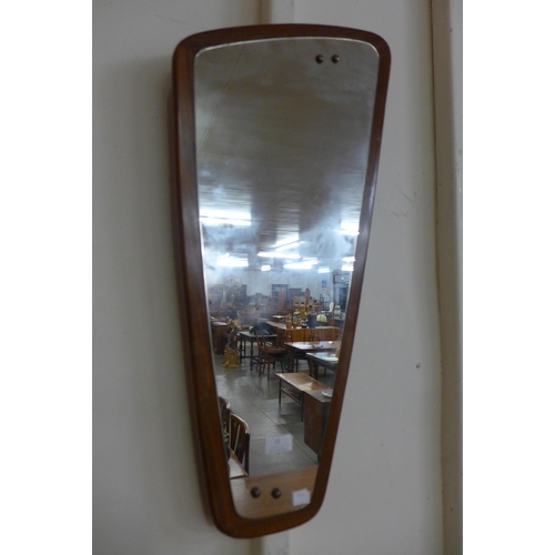 12 - A teak framed mirror