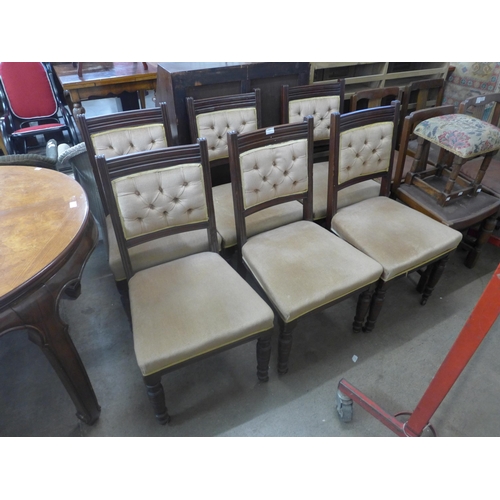 319 - A set of six Edward VII mahogany dining chairs