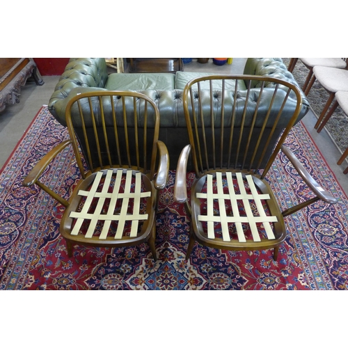 36 - Two Ercol Golden Dawn beech armchairs