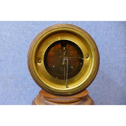 401 - A late 19th Century German Junghans mahogany and parcel gilt temple clock