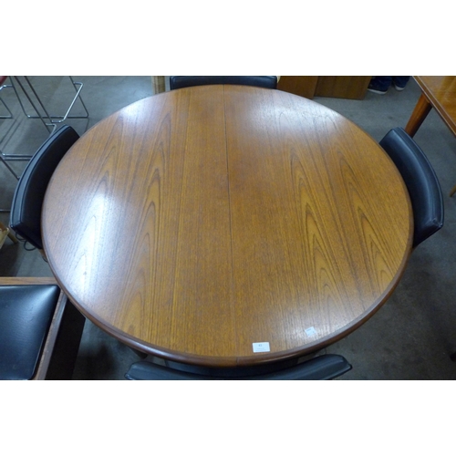 43 - A G-Plan Fresco teak extending dining table and six chairs