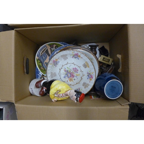 1207 - Four boxes of china and household items and children's toys **PLEASE NOTE THIS LOT IS NOT ELIGIBLE F... 