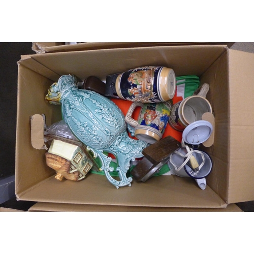 1207 - Four boxes of china and household items and children's toys **PLEASE NOTE THIS LOT IS NOT ELIGIBLE F... 