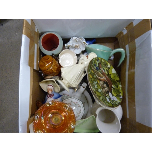 1208 - A box of mixed decorative china **PLEASE NOTE THIS LOT IS NOT ELIGIBLE FOR POSTING AND PACKING**