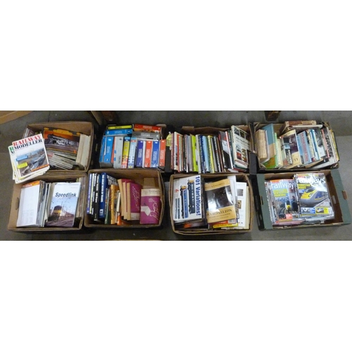 1218 - Eight boxes of railway books and timetables **PLEASE NOTE THIS LOT IS NOT ELIGIBLE FOR POSTING AND P... 