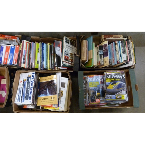 1218 - Eight boxes of railway books and timetables **PLEASE NOTE THIS LOT IS NOT ELIGIBLE FOR POSTING AND P... 