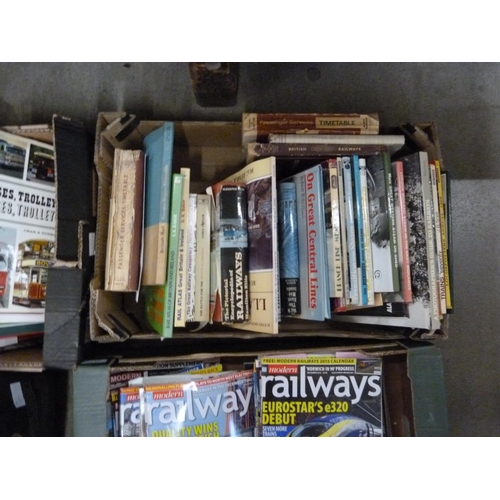 1218 - Eight boxes of railway books and timetables **PLEASE NOTE THIS LOT IS NOT ELIGIBLE FOR POSTING AND P... 