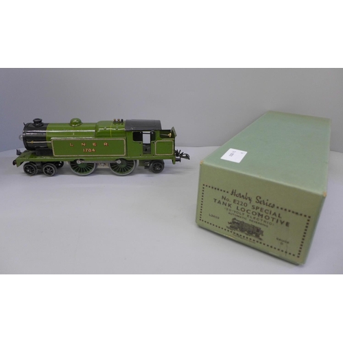 609 - Hornby 20v electric O gauge LNER 1784 4-4-2 tank locomotive in reproduction box