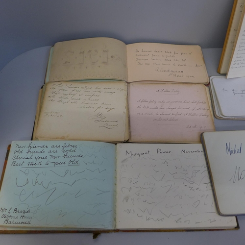 616 - Six early 20th Century autograph and keepsake books