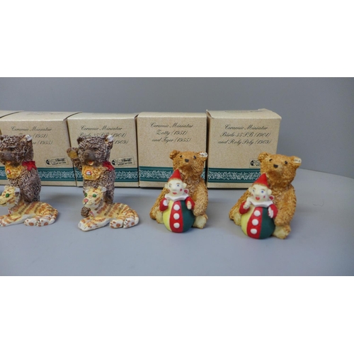 626 - Eight Steiff ceramic bears