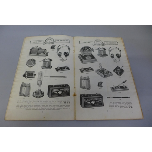 641B - A 1923 Economic Electric Company catalogue of crystal sets, wireless parts, etc.