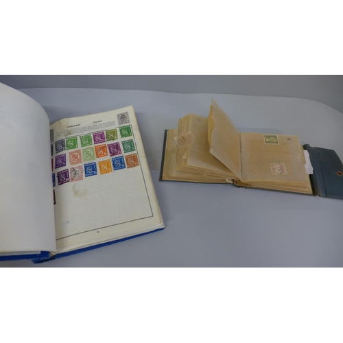 642 - A stamp album containing world stamps and another book of loose stamps