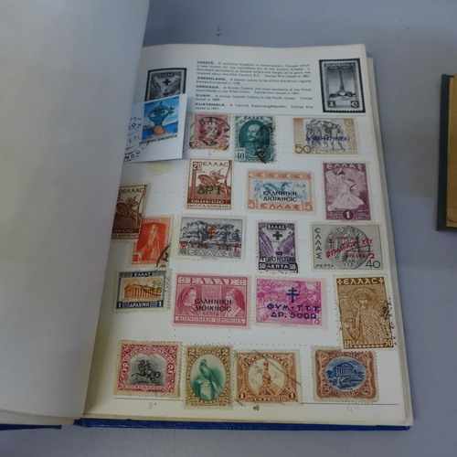 642 - A stamp album containing world stamps and another book of loose stamps