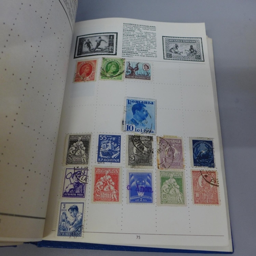 642 - A stamp album containing world stamps and another book of loose stamps