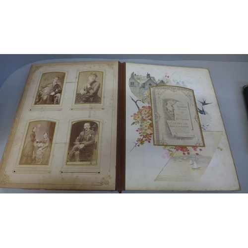 656 - An Edwardian keepsake book and a photograph album