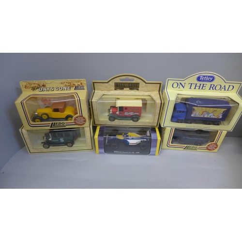 670 - A Corgi Toys Terrys of York van set, Lledo and other model vehicles and a battery operated Super Bug... 