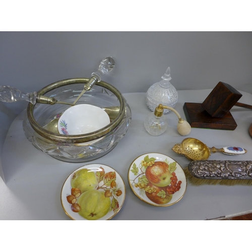 681 - A collection of plated ware, glassware, candelabras, etc.