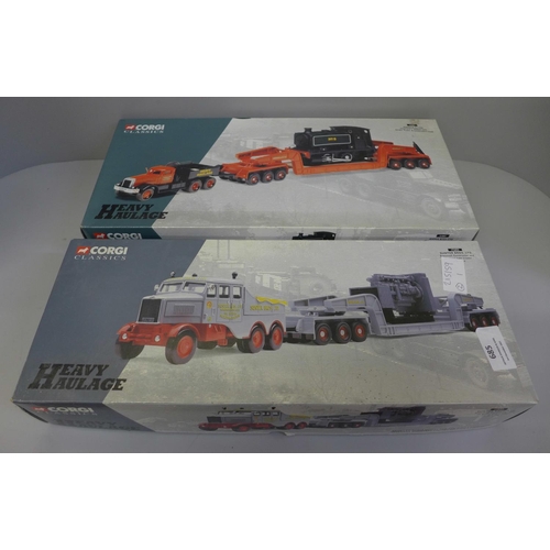 685 - Two Corgi Classics Heavy Haulage die-cast model vehicles, boxed