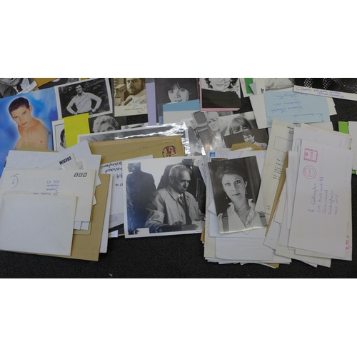 799 - A large collection of autographs, actors and actresses, film and TV, 1960s onwards