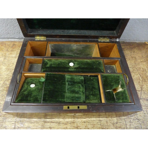 813 - A Victorian jewellery box, Regent Street, London, 28cm x 21cm (l x w)