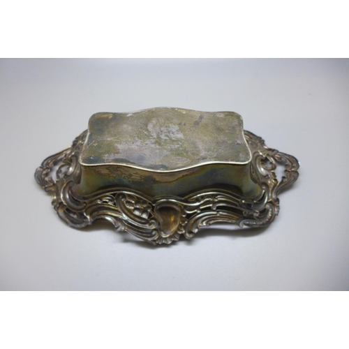 855 - A silver embossed bowl, 112g