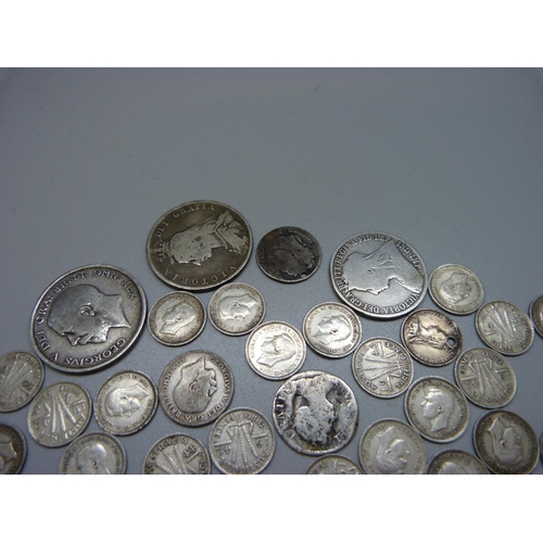 883 - UK and commonwealth silver coins, 101g