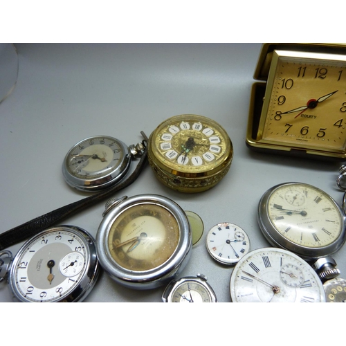 900 - Pocket watches, travel clocks, etc.