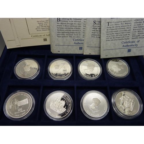 960 - The Royal Family sterling silver Commemorative Coin Collection, boxed (24)