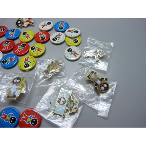 967 - 30 Golden Shred advertising badges