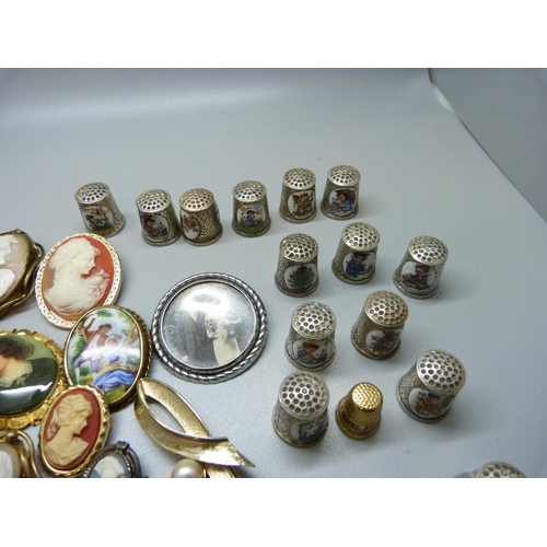 998 - Thimbles, brooches and ballroom dancing medals