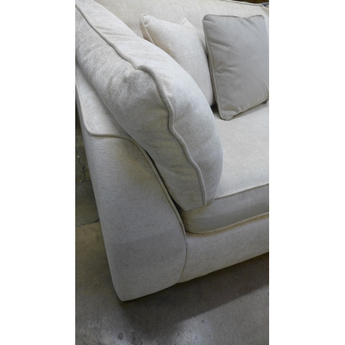 1376 - A Barker & Stonehouse off white velvet corner sofa - RRP £3195