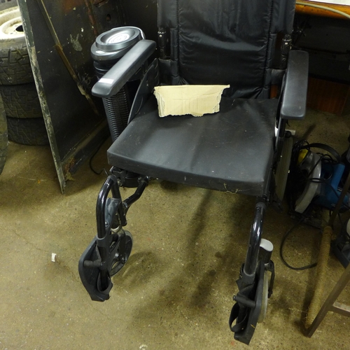 2341 - Invacare (France) Action 2 solid wheel wheelchair - complete and Bionaire air purifier unit